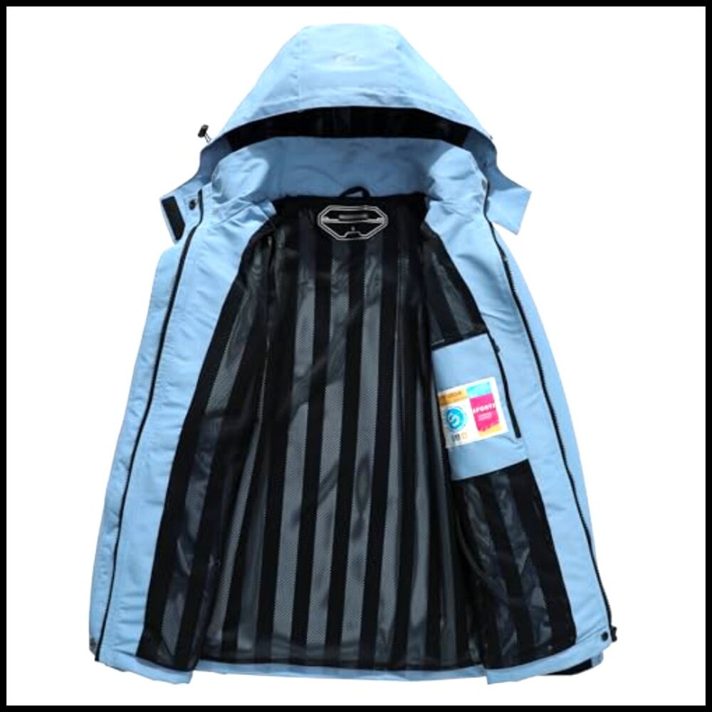 Waterproof Lightweight Rain Jacket Windproof Brea… - image 4